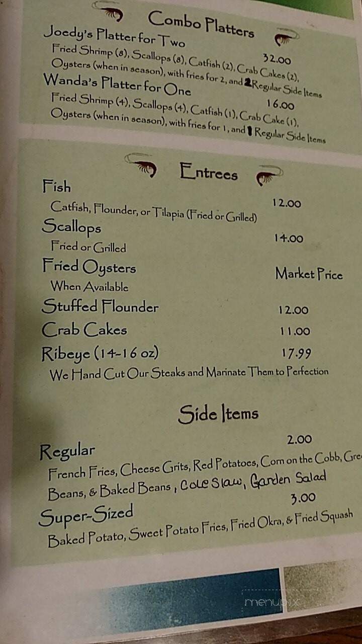 Sapp Joedy Seafood - Alma, GA menu_pic