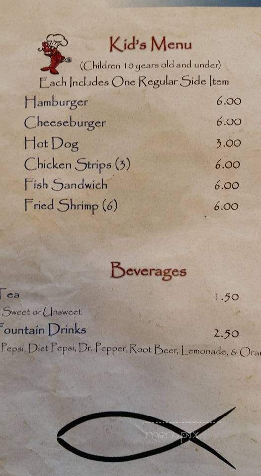 Sapp Joedy Seafood - Alma, GA menu_pic