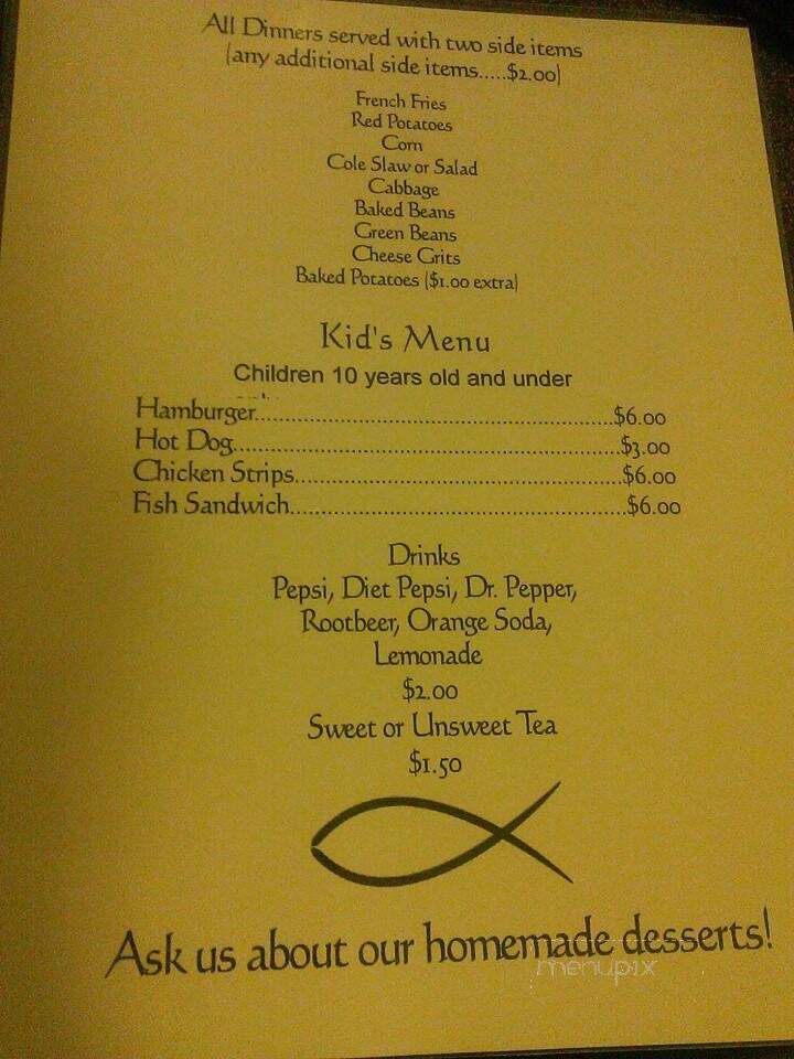 Sapp Joedy Seafood - Alma, GA menu_pic