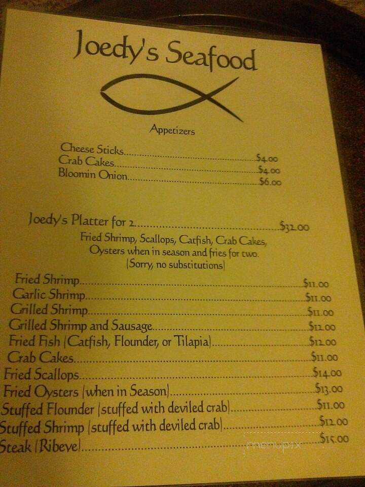 Sapp Joedy Seafood - Alma, GA menu_pic