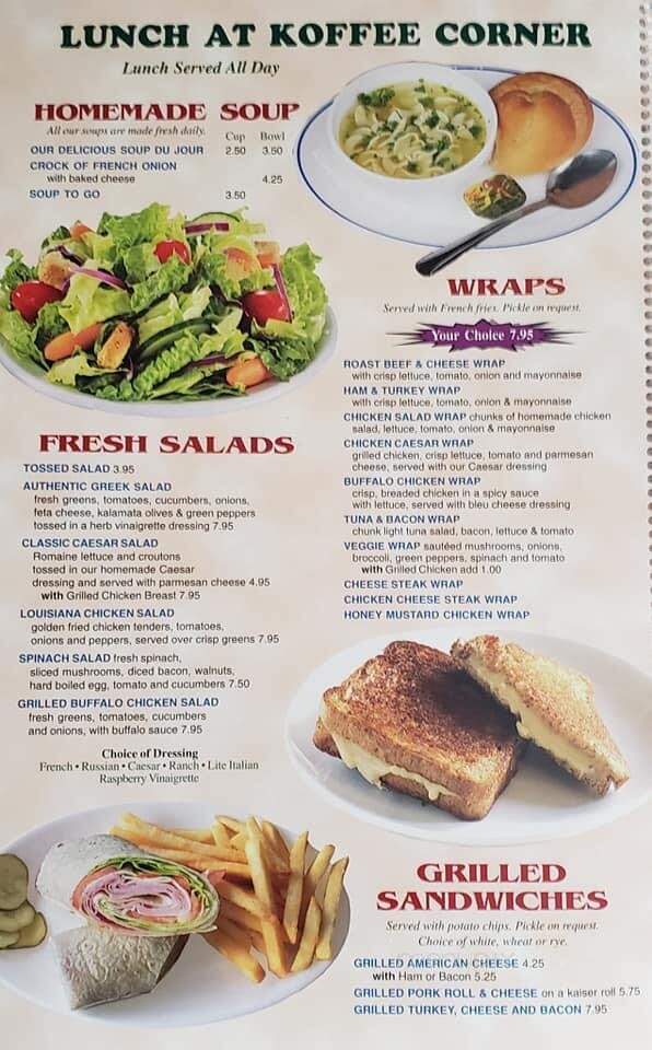 Coffee Corner - Lansdale, PA menu_pic