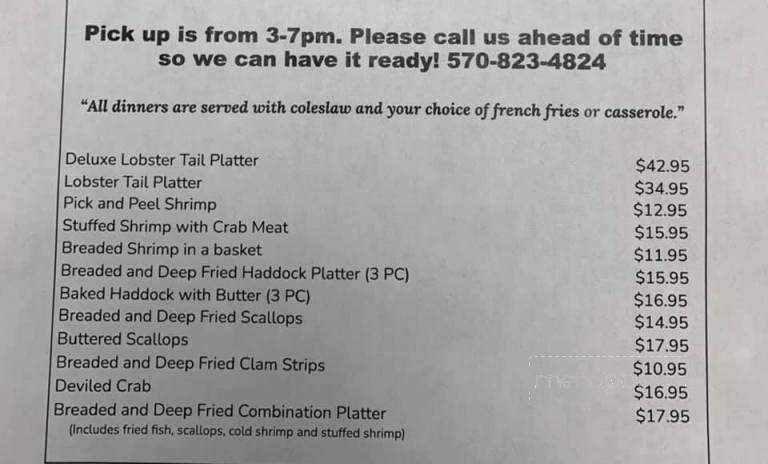 Daylida's Bar & Grill - Warrior Run, PA menu_pic