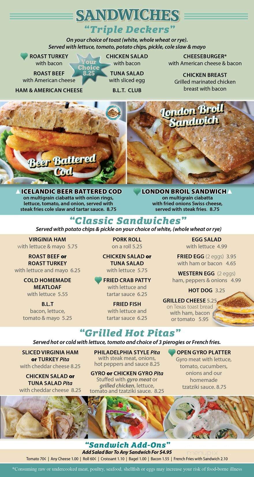 Williams Restaurant - Easton, PA menu_pic
