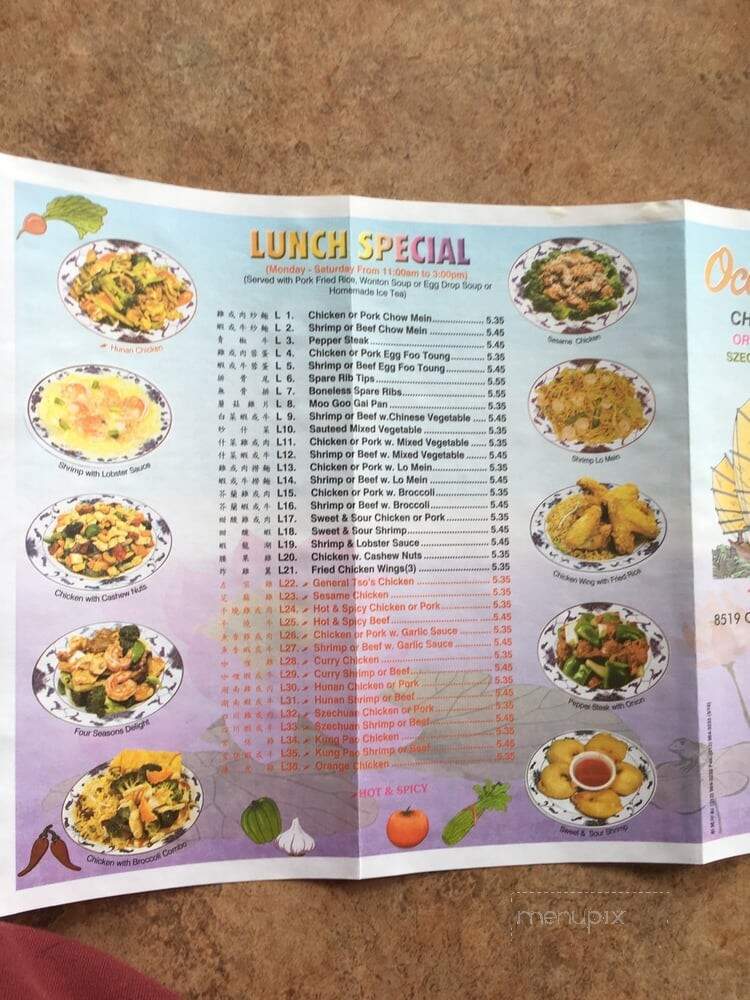 Ocean Dragon - Holly Hill, SC menu_pic