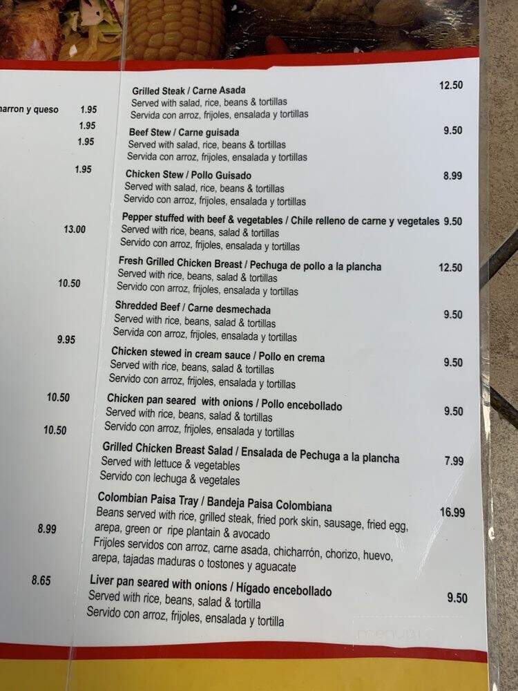 Koko Rico - Manassas, VA menu_pic