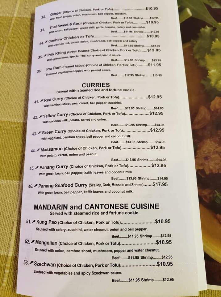 Bangkok West Cuisine - Roseburg, OR menu_pic