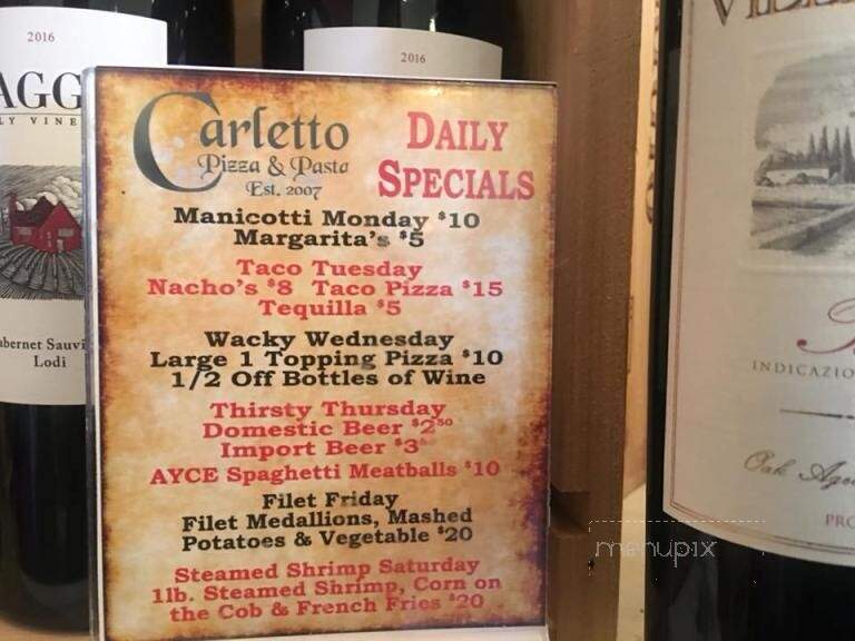 Carletto Pizza and Pasta - Sudlersville, MD