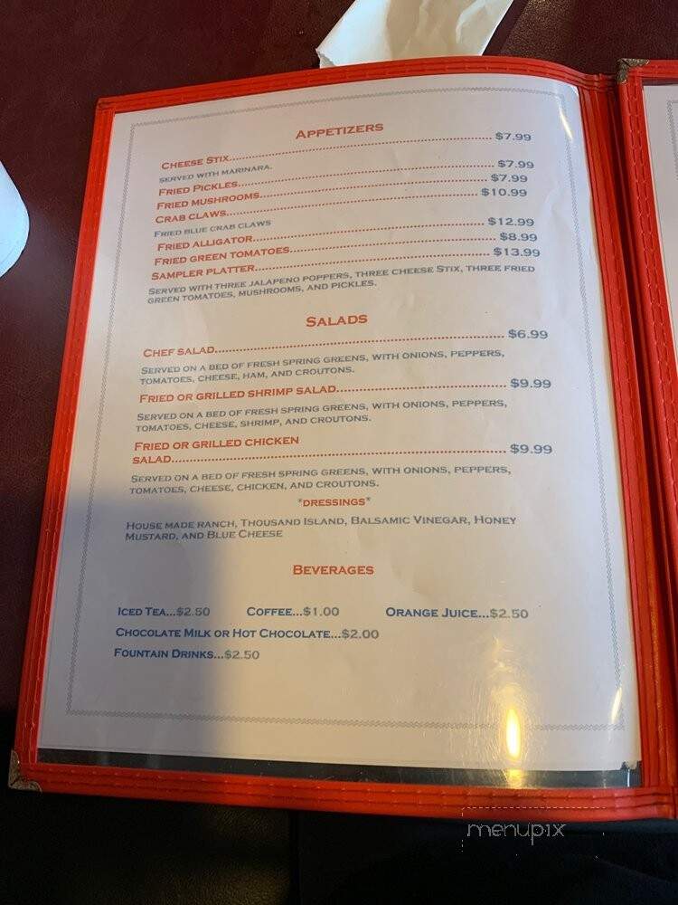 Pop's Dockside Grill - Donalsonville, GA menu_pic