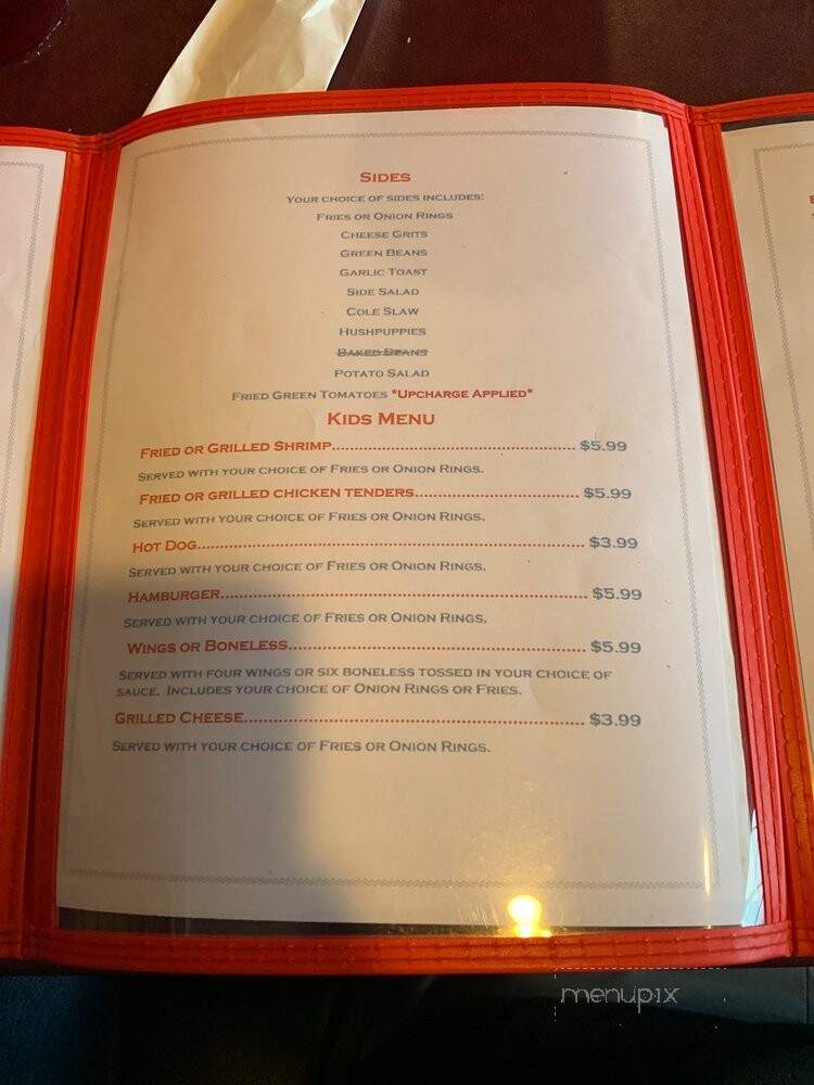 Pop's Dockside Grill - Donalsonville, GA menu_pic
