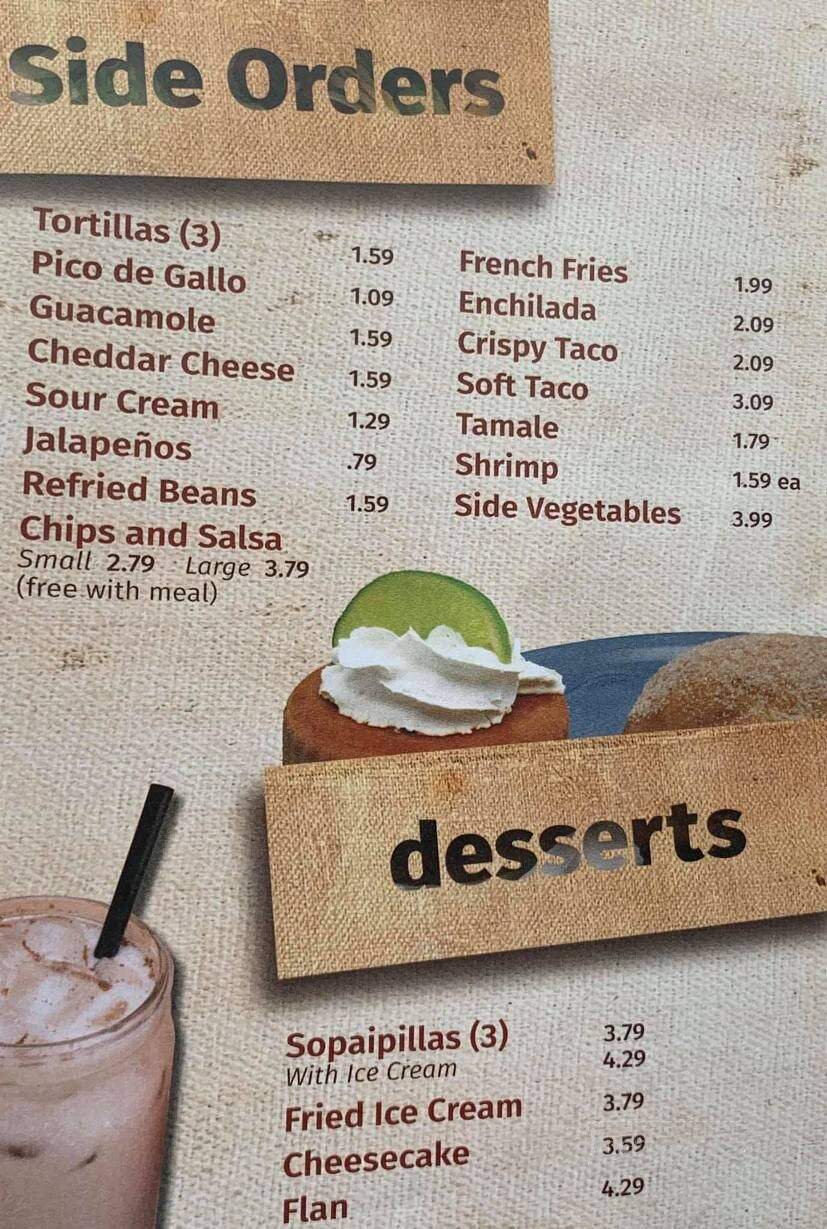 Gonzalez Mexican Restaurant - Tishomingo, OK menu_pic