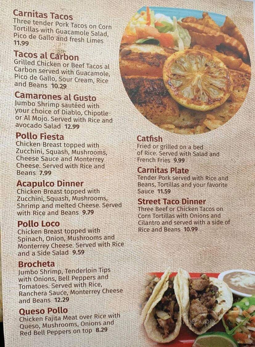 Gonzalez Mexican Restaurant - Tishomingo, OK menu_pic
