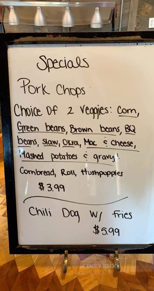 Smoke House - Newport, AR menu_pic