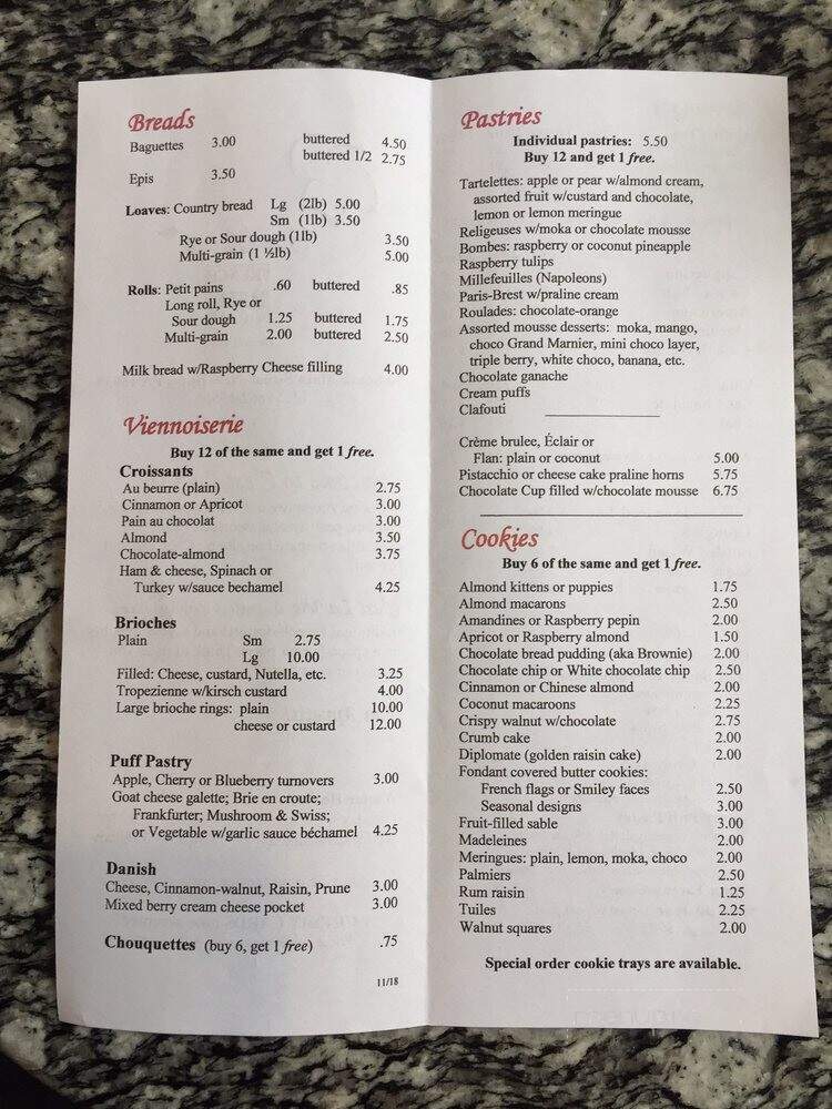 C'Est la Vie - New Hope, PA menu_pic