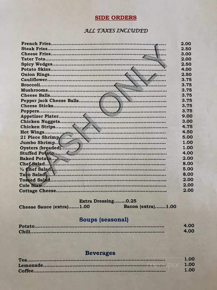 Marengo Tavern - Marengo, IN menu_pic