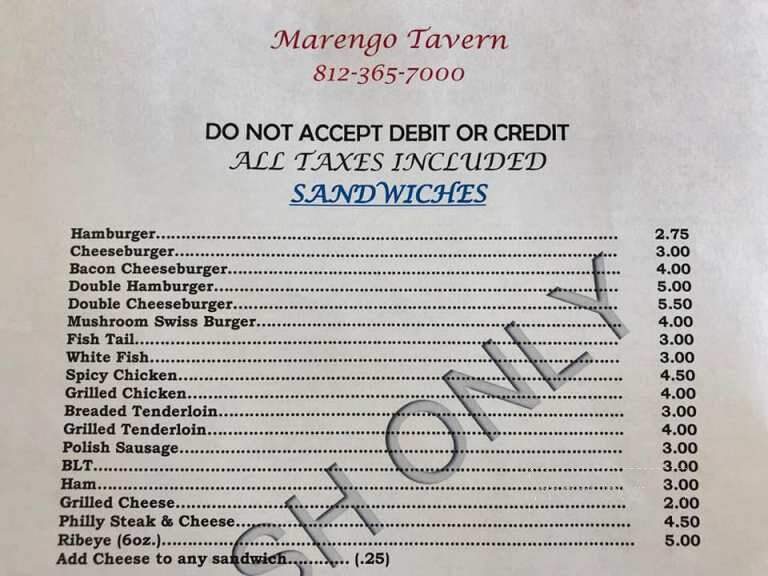 Marengo Tavern - Marengo, IN