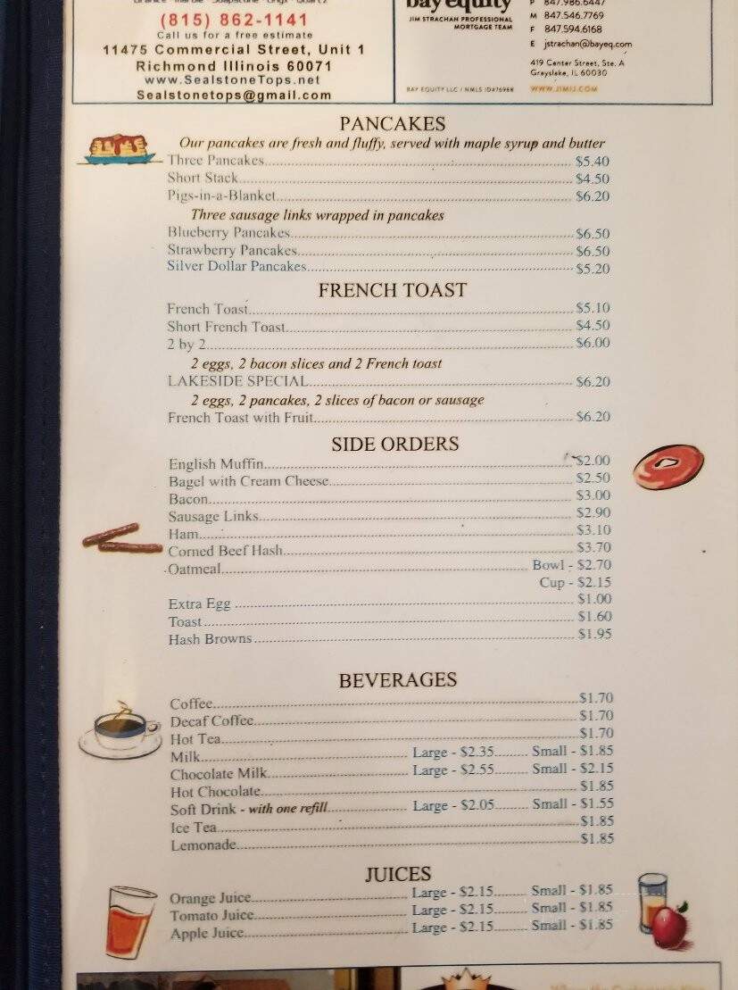 Lakeside Restaurant - Antioch, IL menu_pic