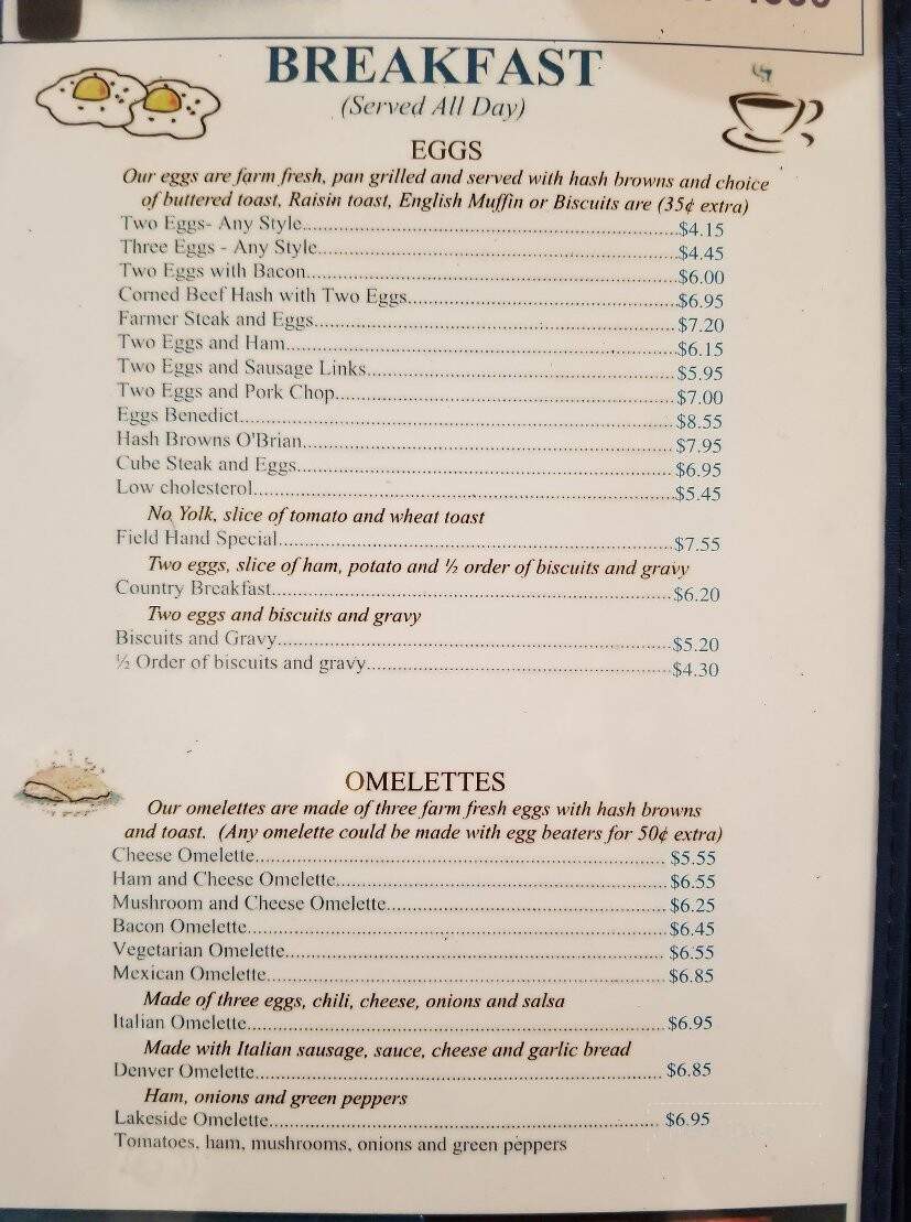 Lakeside Restaurant - Antioch, IL menu_pic