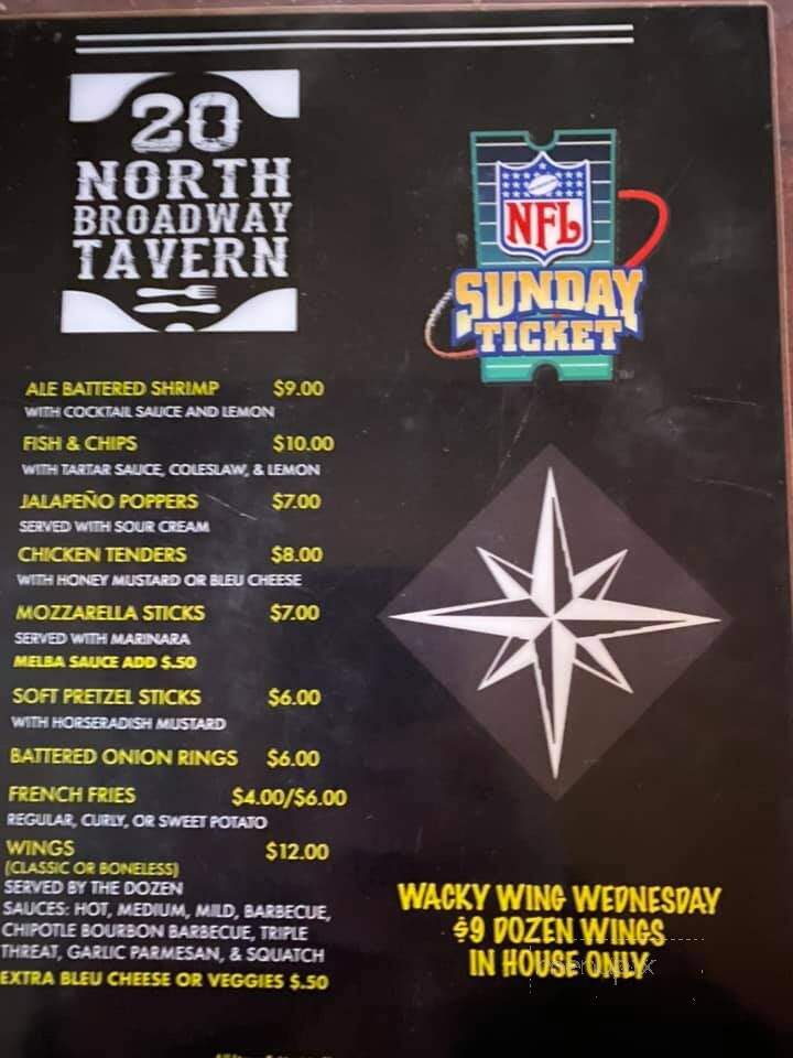 20 North Broadway Tavern - Schenectady, NY menu_pic
