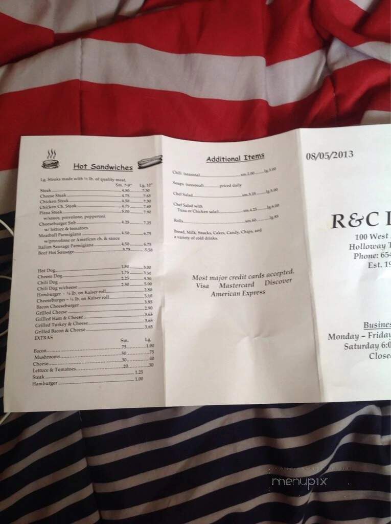 R & C Delicatessen - New Castle, DE menu_pic