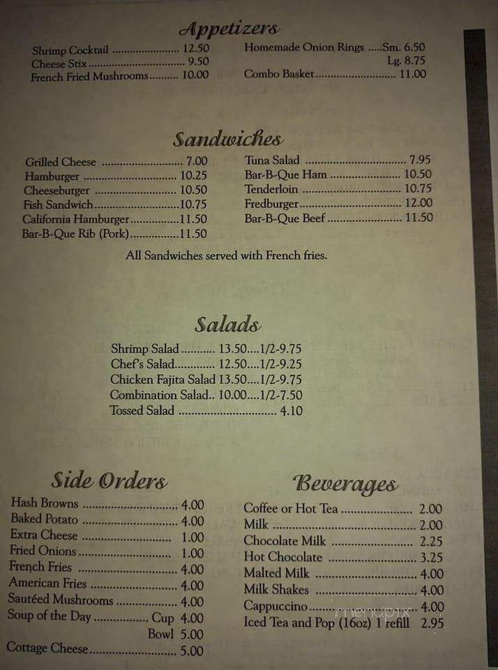 D Plus K Hickory House - Waterloo, IA menu_pic