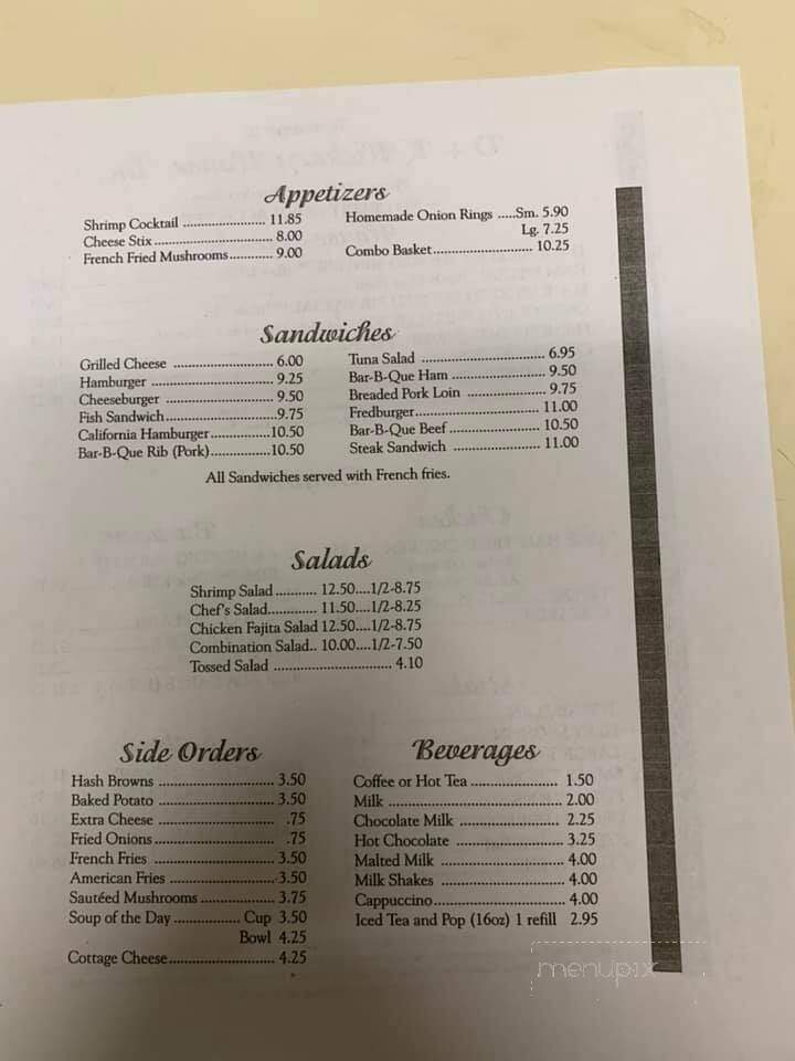 D Plus K Hickory House - Waterloo, IA menu_pic