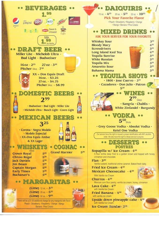 La Fiesta Mexican Grill - Central City, KY menu_pic