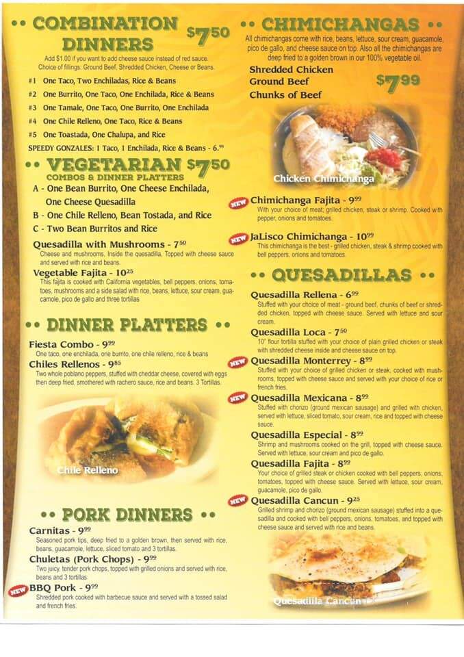 La Fiesta Mexican Grill - Central City, KY menu_pic