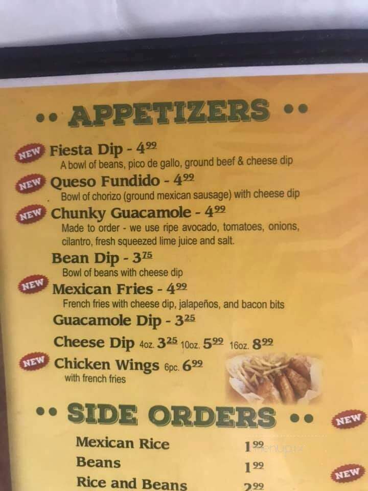 La Fiesta Mexican Grill - Central City, KY menu_pic