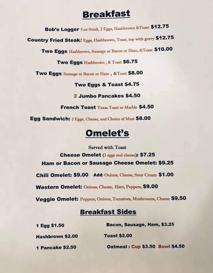 Our Place Inc - Finland, MN menu_pic