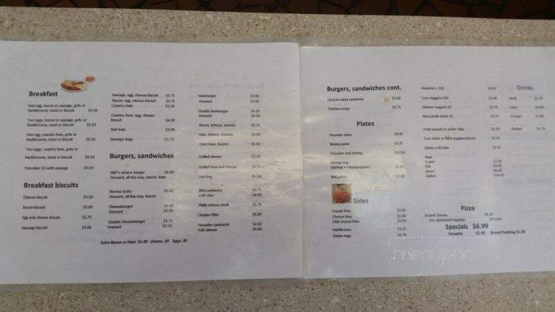 Jamesville Chuck Wagon - Jamesville, NC menu_pic