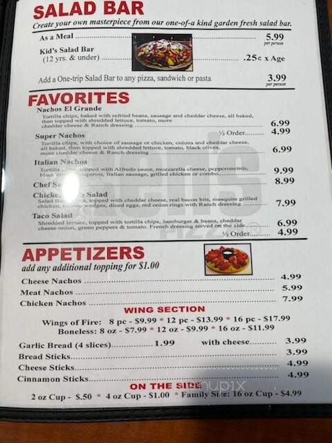 Ken's Pizza - Prague, OK menu_pic