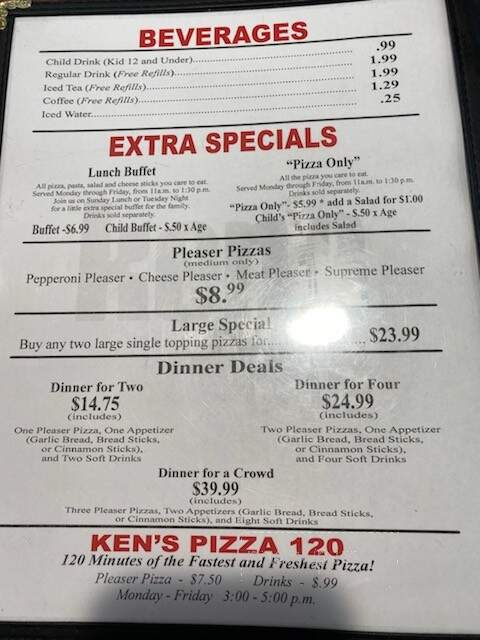Ken's Pizza - Prague, OK menu_pic