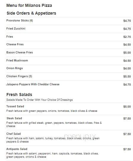 Milano's Pizza - Royse City, TX menu_pic