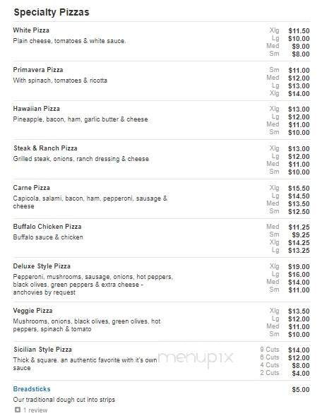 Milano's Pizza - Royse City, TX menu_pic
