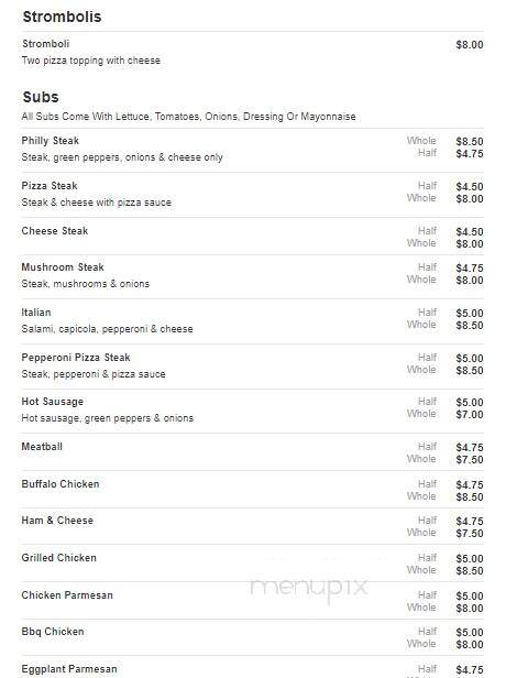 Milano's Pizza - Royse City, TX menu_pic