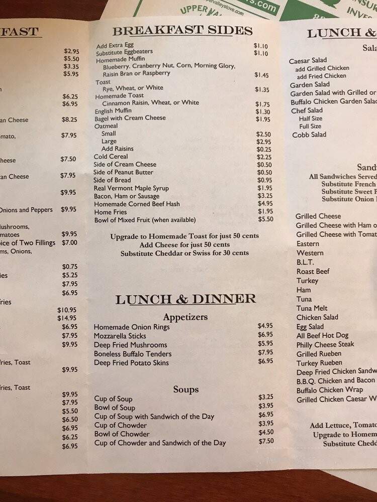 Crossroads Cafe - White River Junction, VT menu_pic