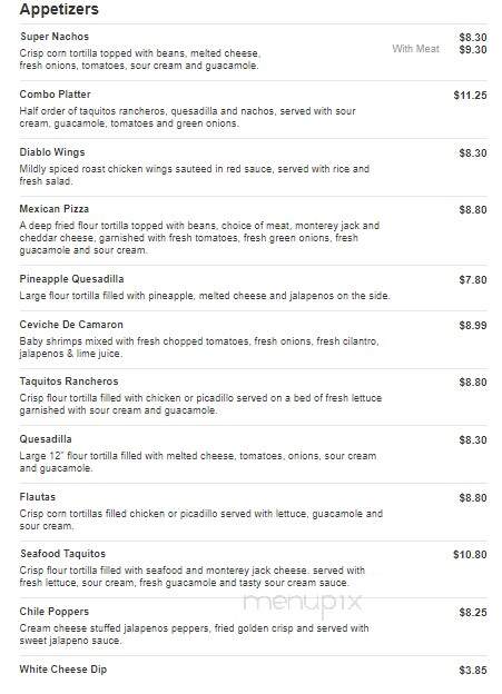 Rancho Viejo - Russellville, AL menu_pic