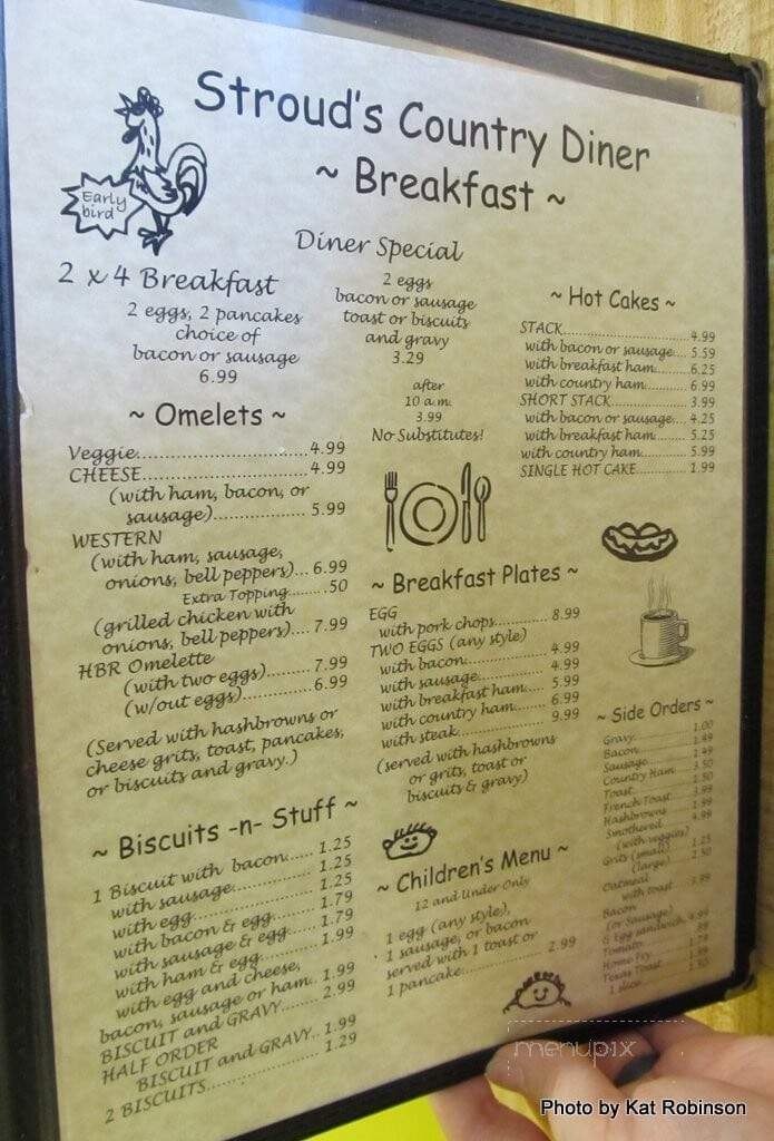 Stroud's Country Cafe - Mayflower, AR menu_pic