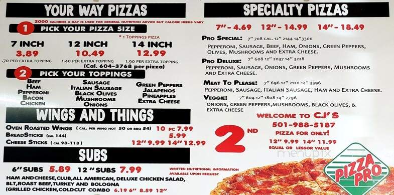 C J's Country Market - Jacksonville, AR menu_pic