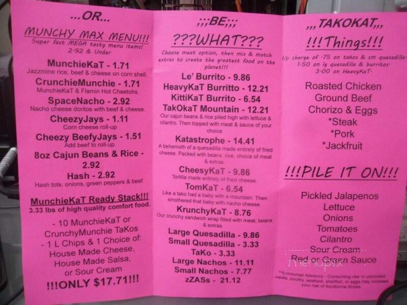 Takokat - Paw Paw, MI menu_pic