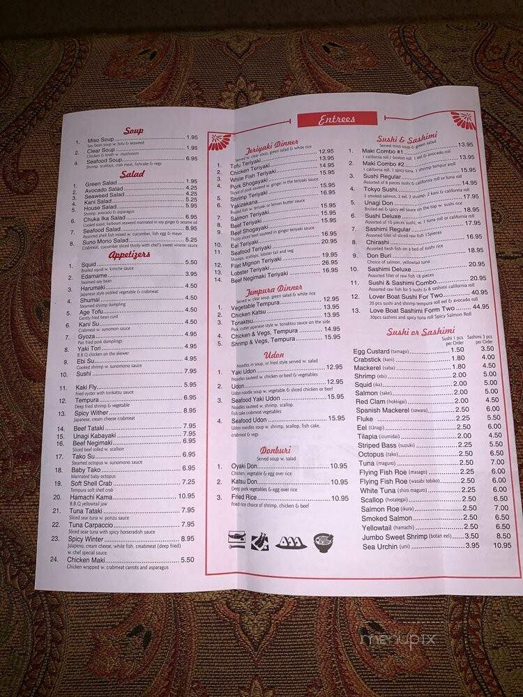 Hana Sushi & Hibachi - Hazle Township, PA menu_pic