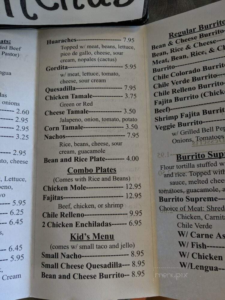 El Paisano - Fortuna, CA menu_pic