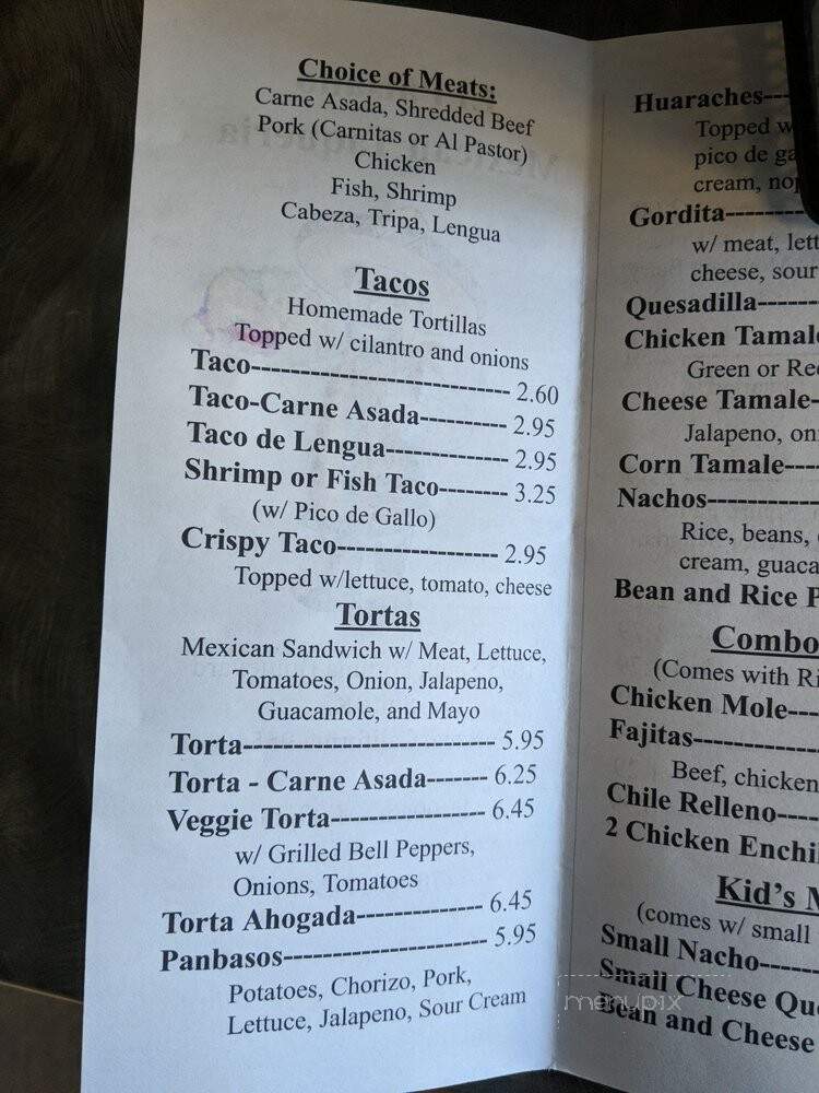 El Paisano - Fortuna, CA menu_pic