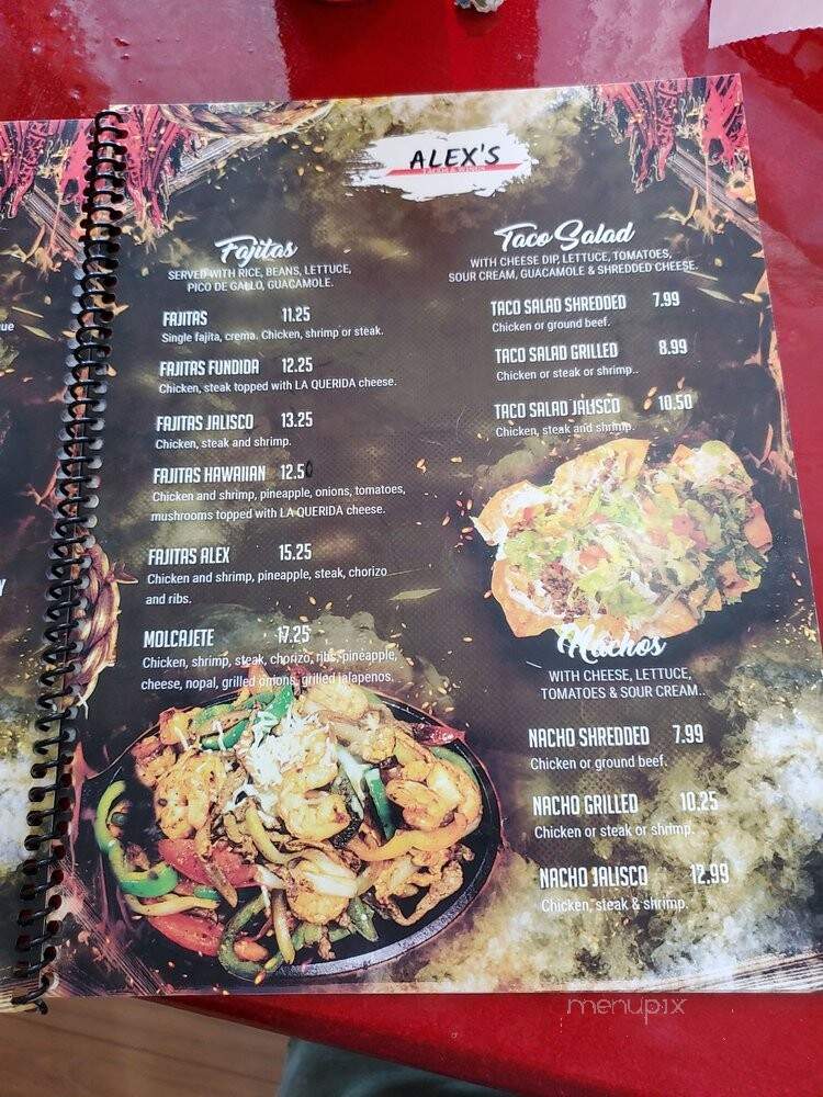 Alex's Taco's & Wings - Lewisburg, TN menu_pic