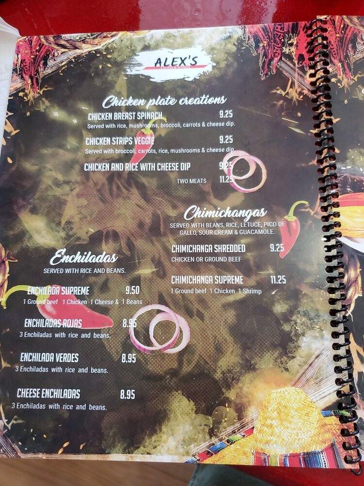 Alex's Taco's & Wings - Lewisburg, TN menu_pic