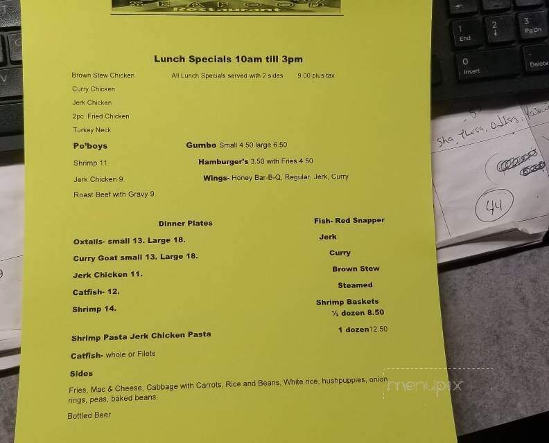 Monica's Caribbean Seafood - Hattiesburg, MS menu_pic
