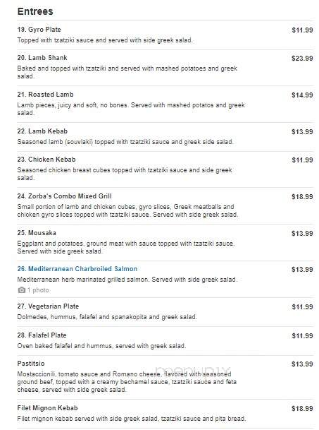 Santorini Gyro Greek Food & Grill - Palm Springs, CA menu_pic