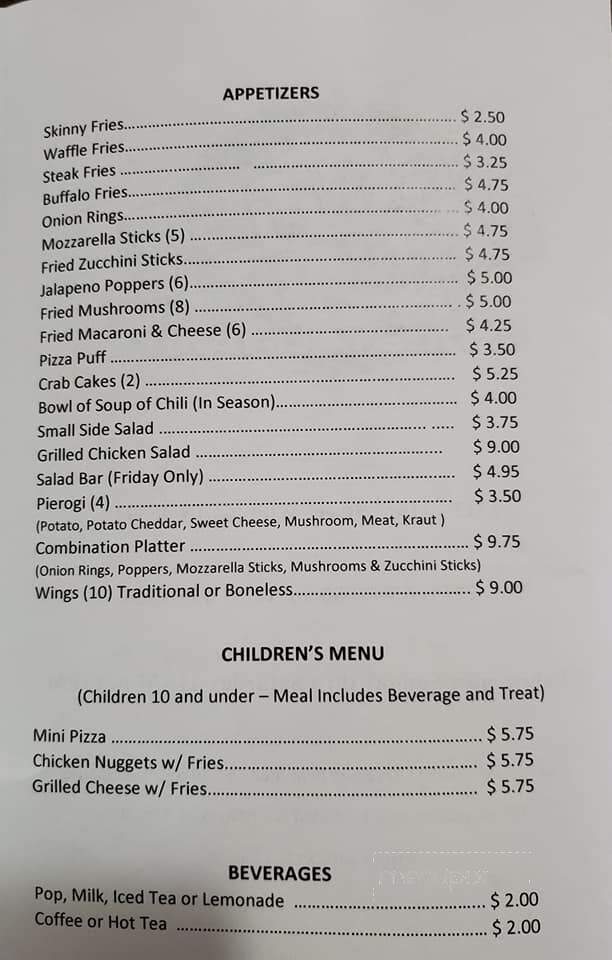 Center Lounge & Restaurant - Whiting, IN menu_pic