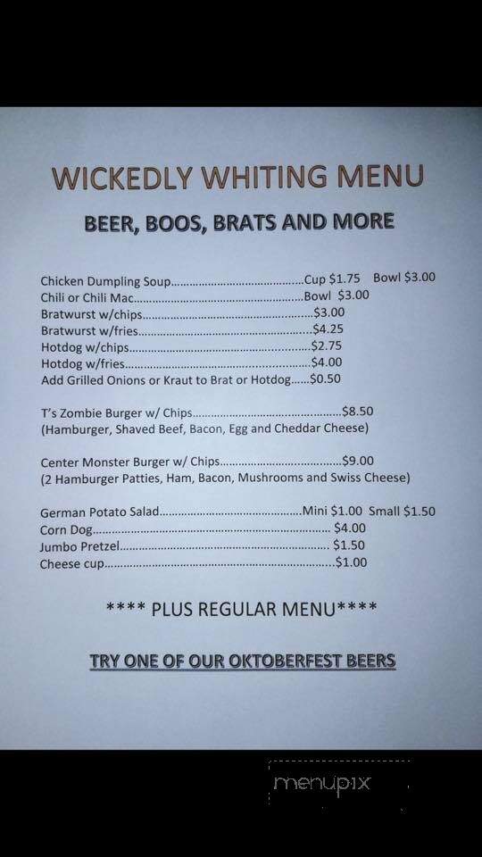 Center Lounge & Restaurant - Whiting, IN menu_pic