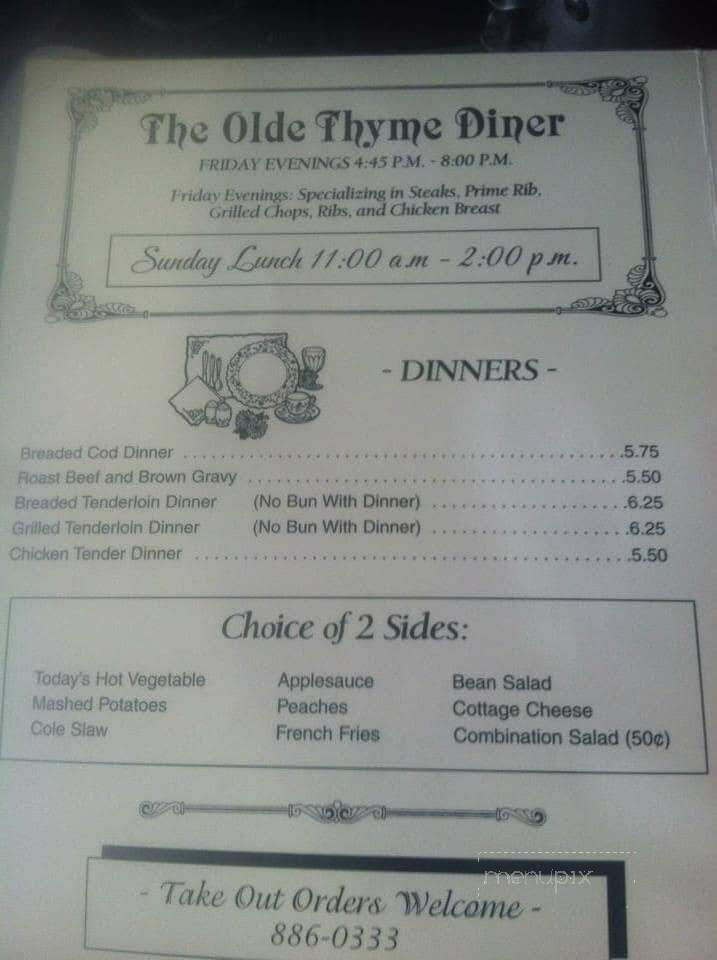 Olde Thyme Diner - Vincennes, IN